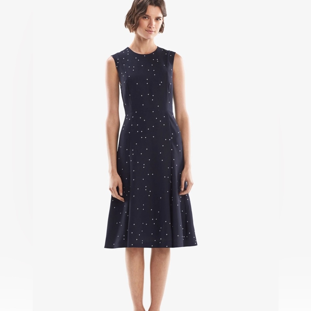 MM La Fleur The Jane Dress Jacks Print Navy and White Size 6